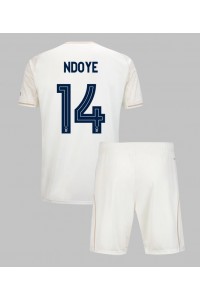 Nottingham Forest Dan Ndoye #14 Jalkapallovaatteet Lasten Vieraspeliasu 2025-26 Lyhythihainen (+ Lyhyet housut)
